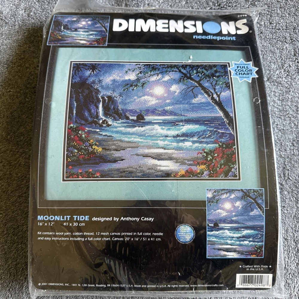 Vintage Dimensions "Moonlit Tide" Needlepoint Kit 2498 New Sealed